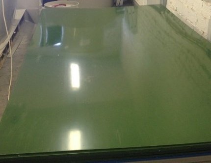 Листовой полипропилен зеленого цвета